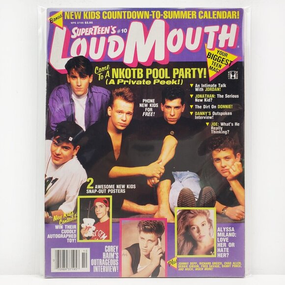 New Kids on Block Super Teen's Loud Mouth Magazine NKOTB 1990 Wear Unread Stock - Picture 1 of 13